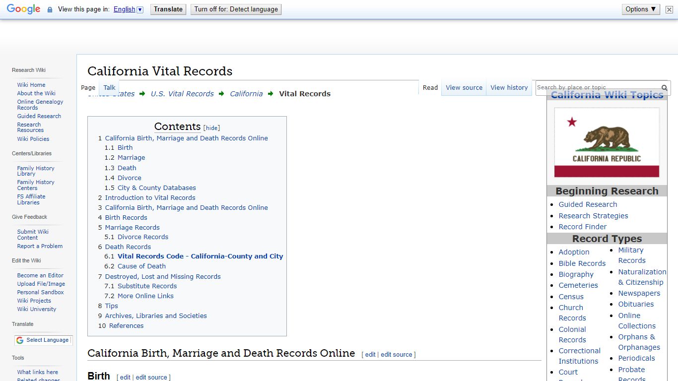 California Vital Records • FamilySearch